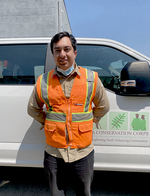 Daniel, LA:RISE program participant, now working for the Los Angeles Conservation Corps and working towards a forestry career