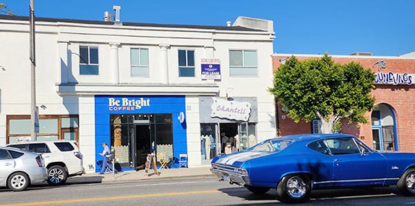 Be Bright Coffee Shop's new Storefront at 7311 Melrose Avenue