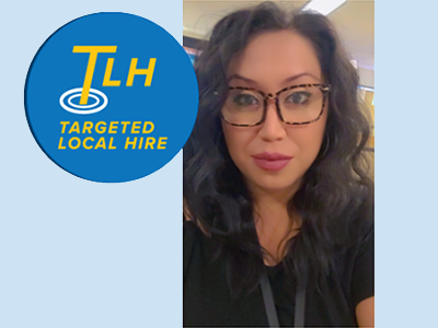 Kristal Huizar, a Targeted Local Hire Program participant, found a pathway into City of Los Angeles civil service via full-time paid, on-the-job training for entry-level positions