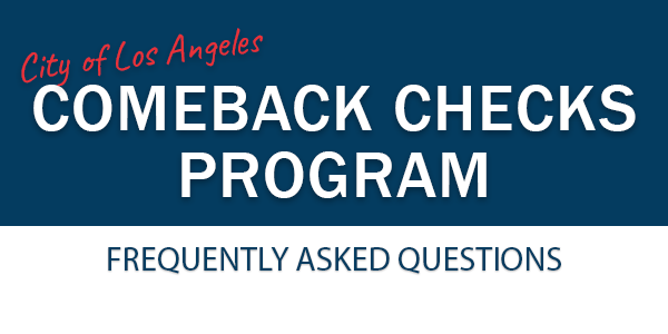 Disclaimers and privacy policy for the L.A. Comeback Checks Program