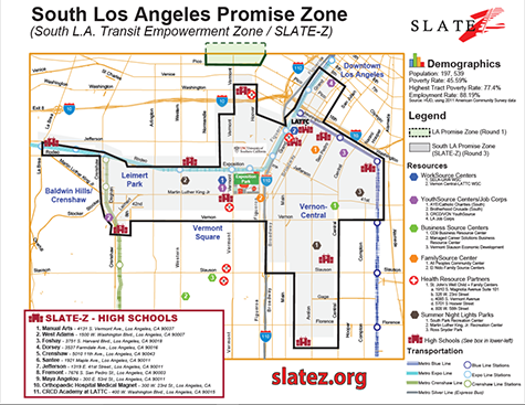 South Los Angeles Promise Zone map 