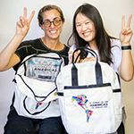 Jennifer Silbert and Stephanie Choi, founders of Rewilder a sustainable woman and Asian American/Pacific Islander (AAPI)-owned company, was recently selected to provide their upcycled bags to the Ninth Summit of Americas in Los Angeles, which reflected the summit's theme of Building a Sustainable, Resilient, and Equitable Future